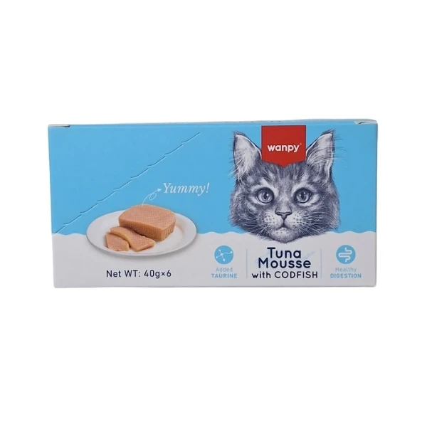 [PIWP-066] Wanpy Ton Balıklı ve Morina Balıklı Alutray Yetişkin Konserve Kedi Maması (1 Adet)