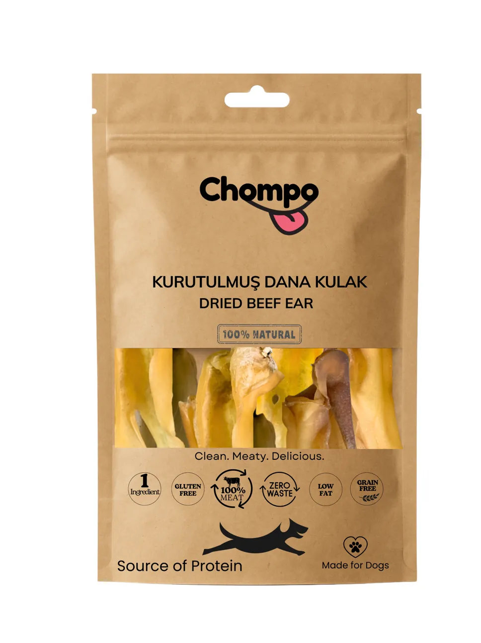 [8685048379121] Chompo Kurutulmuş Dana Kulak Köpek Ödül Maması (1 Adet)