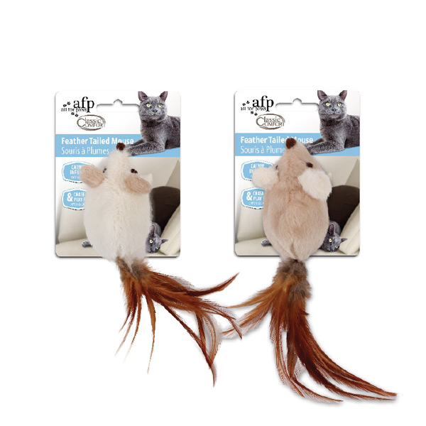 [680-2374] Afp Classic Comfort Tüy Kuyruklu Hamster Kedi Oyuncağı