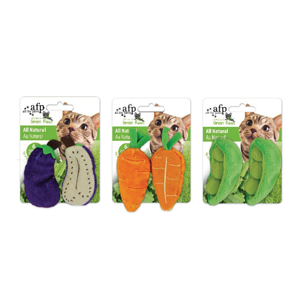 [680-2093] Afp Green Rush Kedi Otlu Sebze Peluş Kedi Oyuncağı