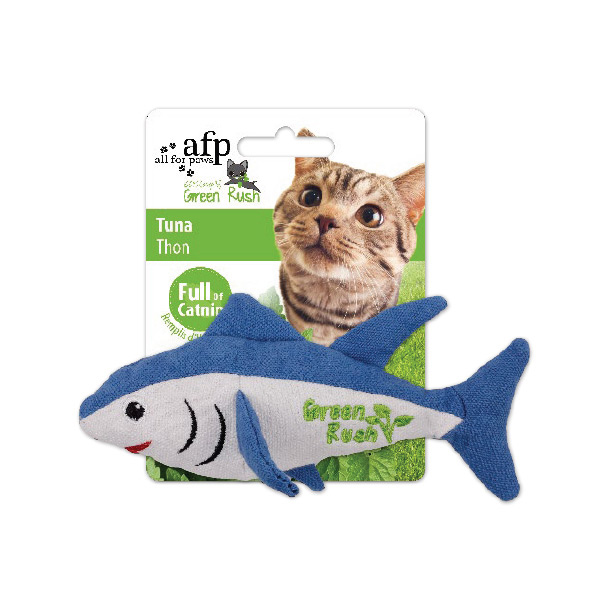 [680-2418] Afp Green Rush Kedi Otlu Ton Balığı Peluş Kedi Oyuncağı