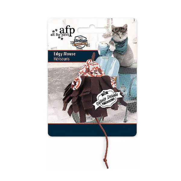 [680-2565] Afp Vintage Cat Edgy Mouse Kedi Otlu Fare Peluş Kedi Oyuncağı