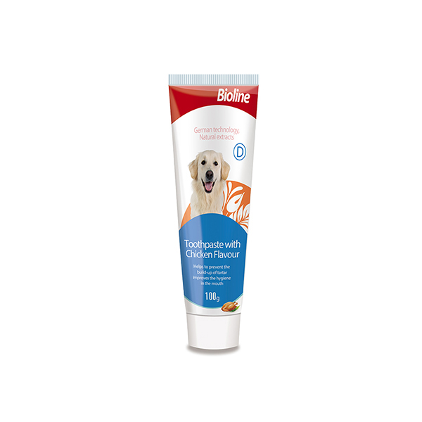 [681-2440] Bioline Tavuk Aromalı Köpek Diş Macunu 100 Gr