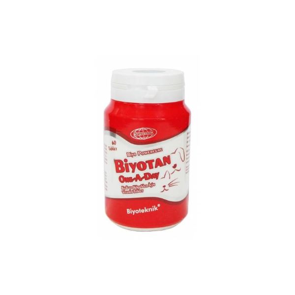 [BİY24ASD] Biyoteknik Biyotan One A Day Deri ve Tüy Bakımı Destekleyici Kedi ve Köpekler için Vitamin Tablet 60 Adet