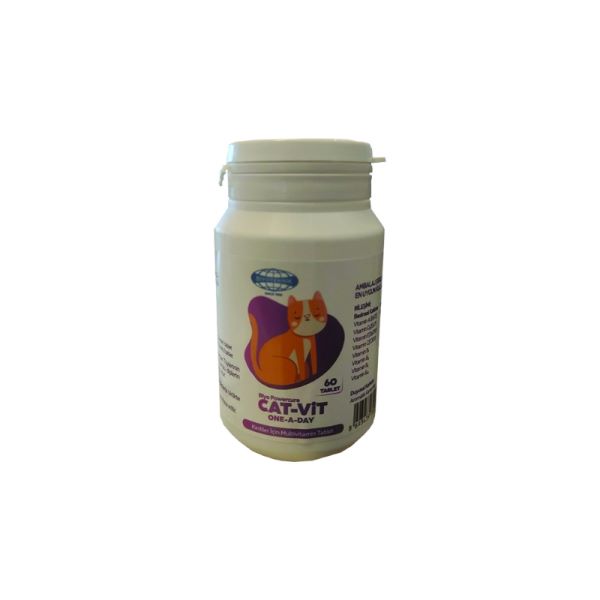 [BİY21ASD] Biyoteknik One A Day Besin Desteği Kediler için Multivitamin Tablet 60 Adet