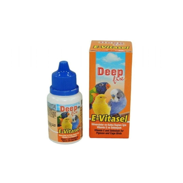 [8698931091413] Deep Fix E-VİTASEL Güvercin ve Kafes Kuşları İçin Vitamin ve Selenyum 30 Ml