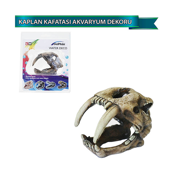 [200-U777ASD] Dophin Kaplan Kafatası Figürlü Akvaryum Dekoru