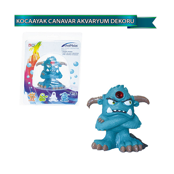 [200-U769ASD] Dophin Kocaayak Canavar Figürlü Akvaryum Dekoru