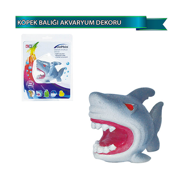 [200-U772ASD] Dophin Köpek Balığı Figürlü Akvaryum Dekoru