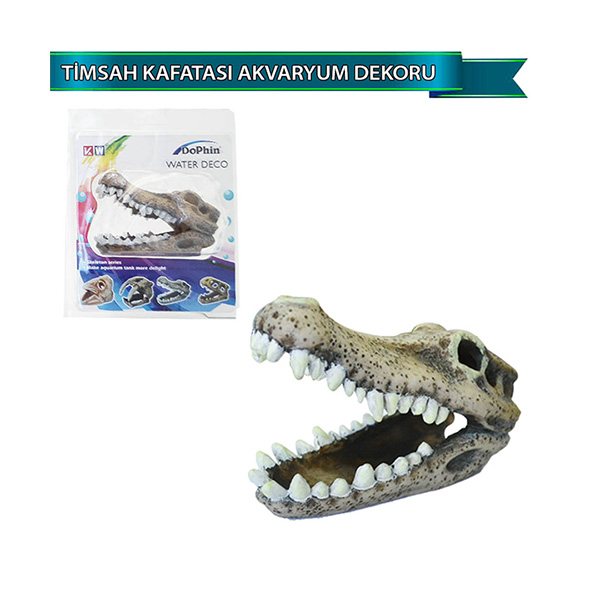[200-U778ASD] Dophin Timsah Figürlü Akvaryum Dekoru