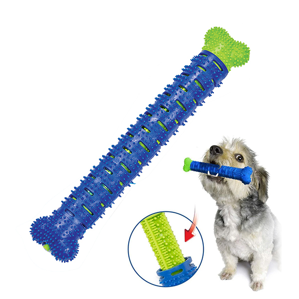 [677-CB25] Dougez Chewbrush Diş Temizleme Köpek Oyuncağı Mavi/Yeşil