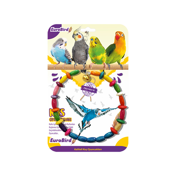 [453-3615] Euro Bird Daire Salıncak Kuş Oyuncağı Renkli