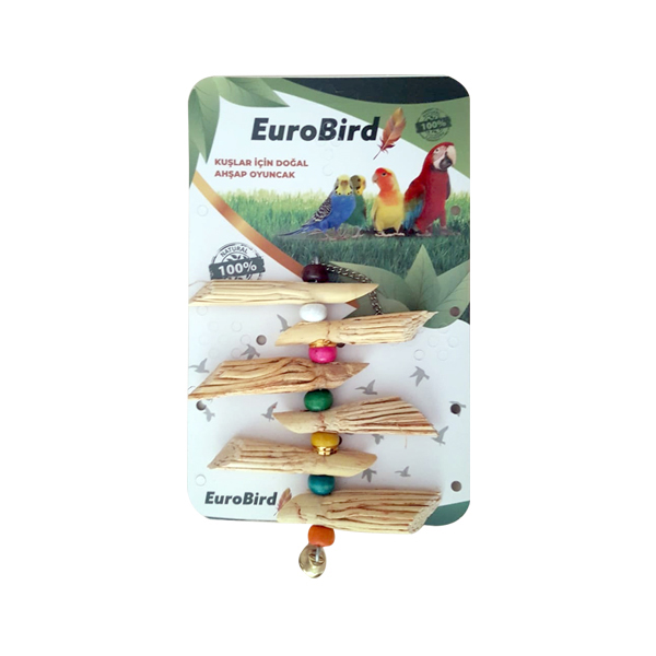 [453-L29] Euro Bird Süpürge Otu Askılı Boncuklu Kuş Oyuncağı Renkli