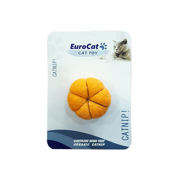 [454-T9132] Euro Cat Balkabağı Kedi Oyuncağı 5 Cm