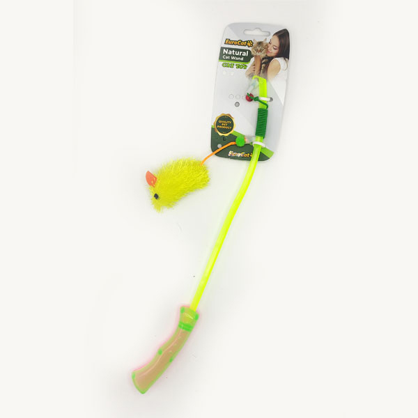 [454-KS042] Euro Cat Kumaş Fare Kedi Oltası Plastik Saplı 40 Cm