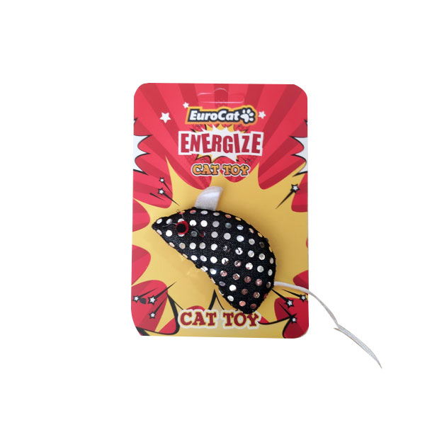 [454-T9151] Euro Cat Parıltılı Benekli Fare Kedi Oyuncağı