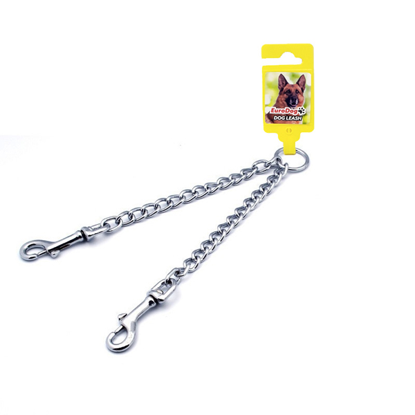 [677-SL110B-1] Euro Dog Köpek Gezdirme Tasması İkili 3.5 Mm 60 Cm
