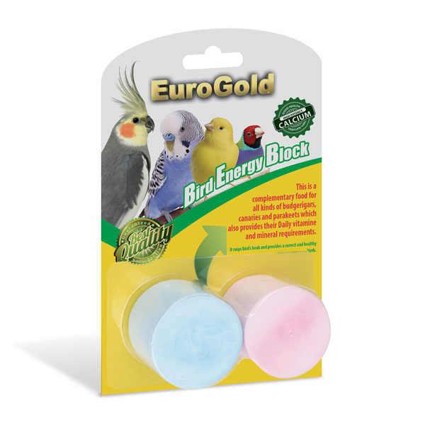 [451-3013] Euro Gold Kuşlar için Enerji Block Taşı 2 Adet