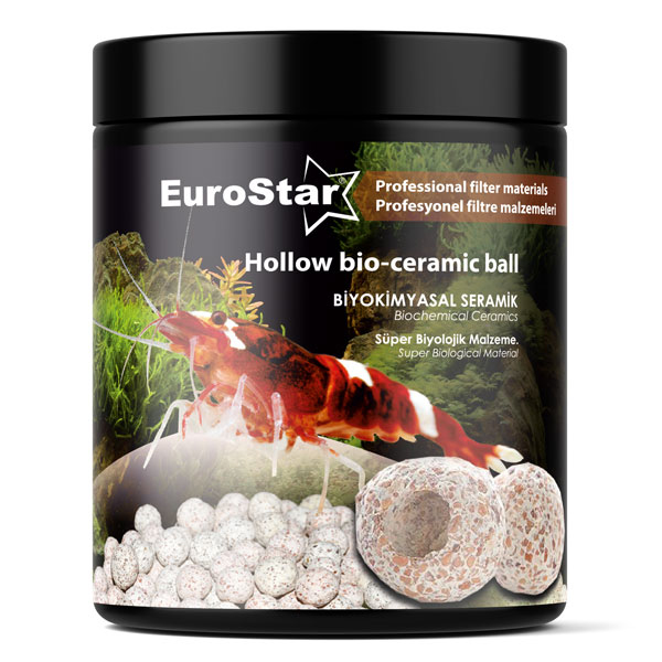 [452-1010] Euro Star Hollow Bio Balls Biolojik Akvaryum Filtre Malzemesi 1 Lt 815 Gr