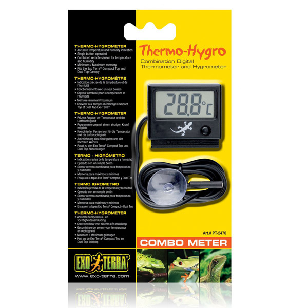 [702-PT2470] Exo Terra Sürüngen Led Hygrothermo Meter Comb V