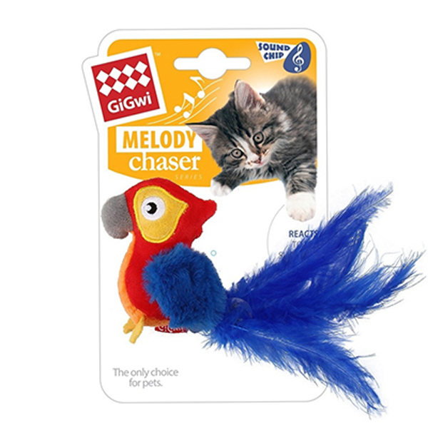 [PIGW-306] Gigwi Melody Chaser Peluş Makaw Papağan Sesli Köpek Oyuncağı