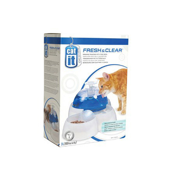 [700-50050] Hagen Catit Hazneli Otamatik Kedi Mama ve Su Kabı 3 Lt