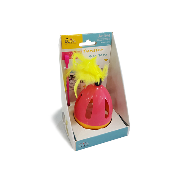 [677-DSLWS-3054] Hagen Elite Pet Tumbler Kedi Oyuncağı Turuncu/Pembe