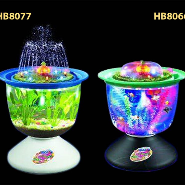 [170-HB8066-8077ASD] Haibao Fıskiyeli Led Işıklandırmalı Akvaryum Küçük
