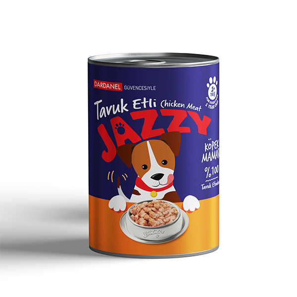 [8690559018841] Jazzy Tavuklu Yetişkin Konserve Köpek Maması 400 Gr