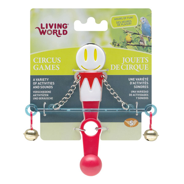 [700-80951] Living World Kuş Zilli Denge Çubuğu Oyuncağı Beyaz/Kırmızı