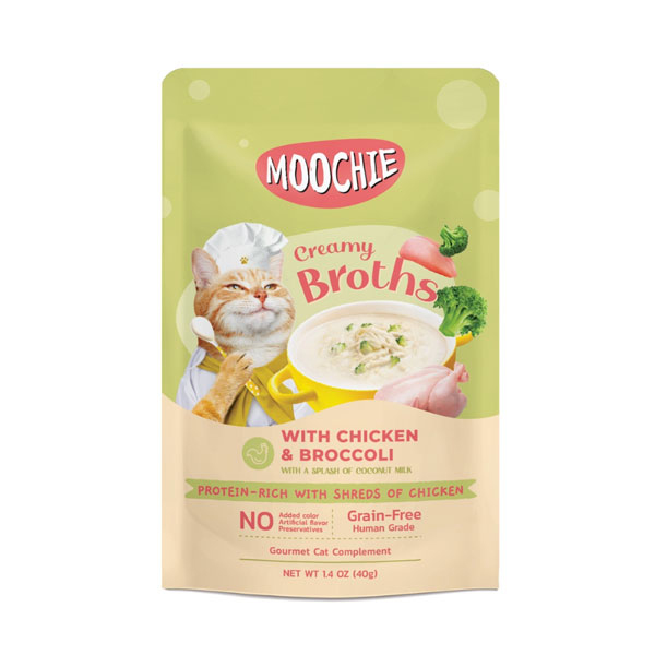 [446-C0193] Moochie Brokoli ve Tavuklu Çorba Kedi Ödülü 40 Gr