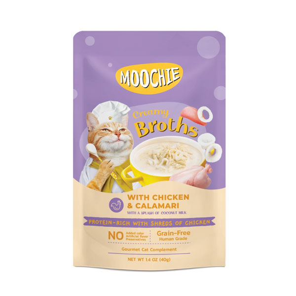 [446-C0196] Moochie Kalamar ve Tavuklu Çorba Kedi Ödülü 40 Gr