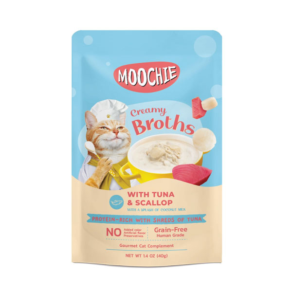 [446-C0195] Moochie Ton Balıklı ve Deniz Taraklı Çorba Kedi Ödülü 40 Gr