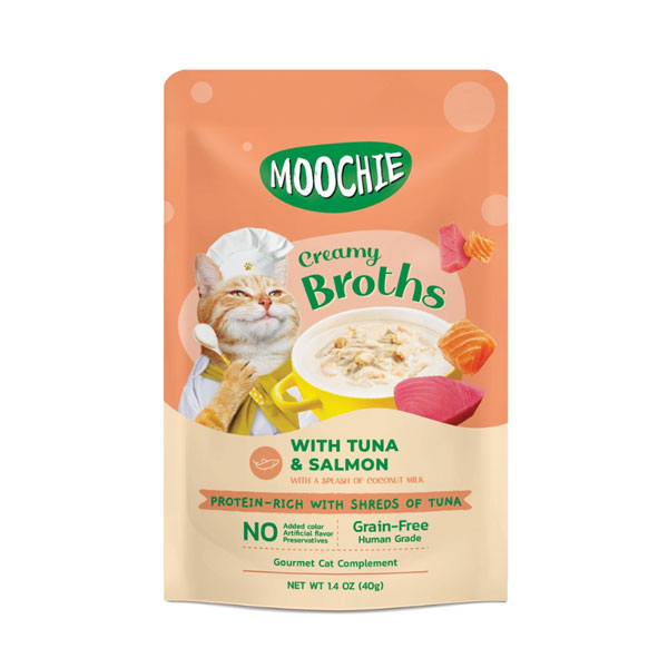 [446-C0199] Moochie Ton Balıklı ve Somonlu Çorba Kedi Ödülü 40 Gr