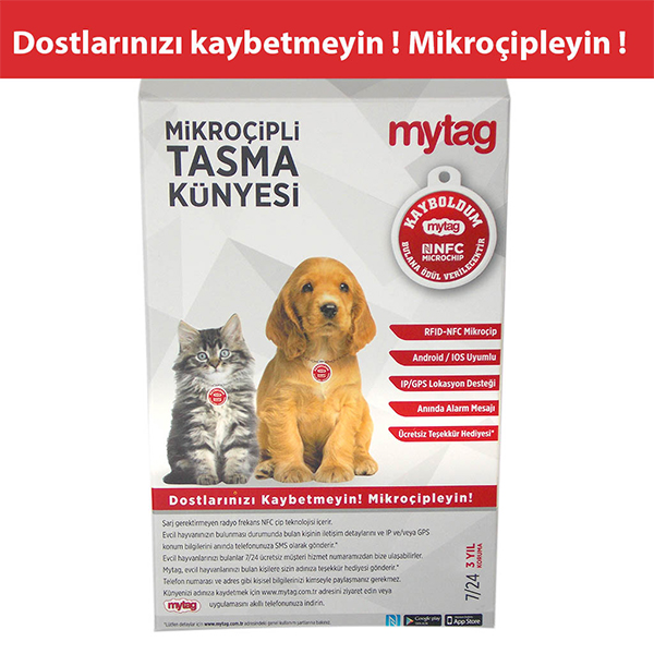 [979-001ASD] Mytag Mikro Çipli Köpek Tasma Künyesi