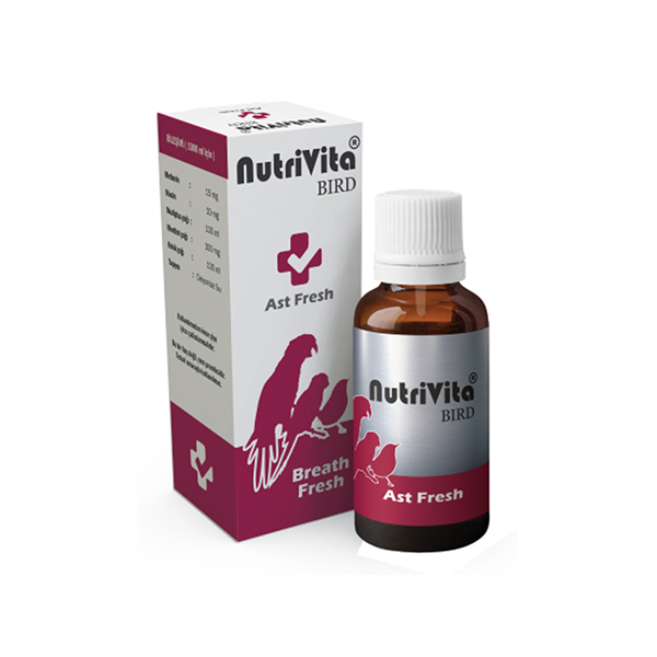 [8681546090834] NutriVita Bird Fresh For Ast - Kuş Astımı için Premiks 30 Ml