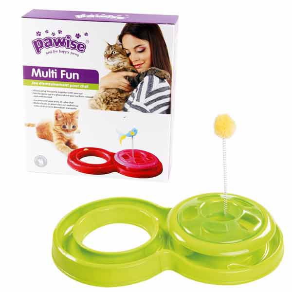 [679-28505] Pawise Great Fun Cat Toy Plastik Parkur Kedi Oyuncağı Renkli