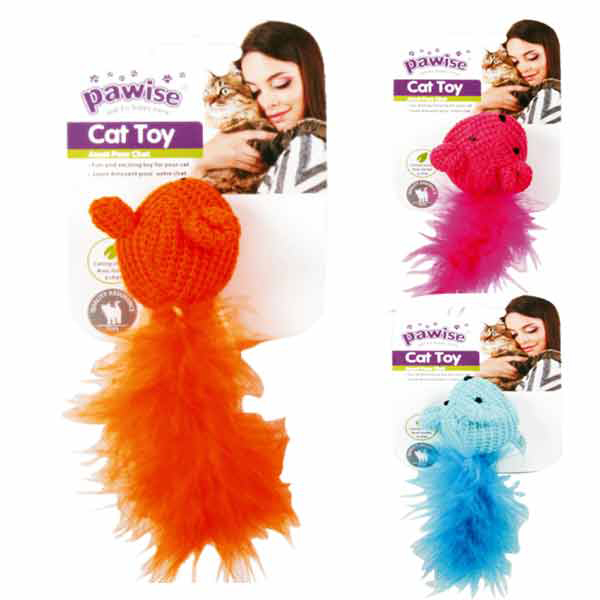 [679-28123] Pawise Kumaş Fare Kedi Oyuncağı Renkli