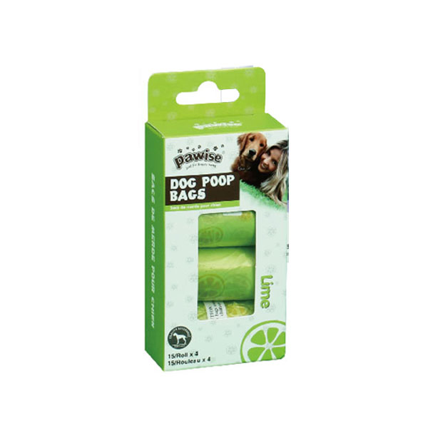 [679-11611] Pawise Limonlu Köpek Pislik Torbası 15 Yaprak 4 Adet
