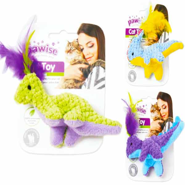 [679-28290] Pawise Meow Meow Life-Dinazor Kumaş Kedi Oyuncağı