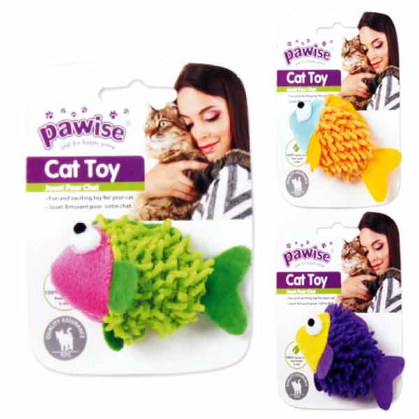 [679-28296] Pawise Meow Meow Life-Fish Kumaş Kedi Oyuncağı