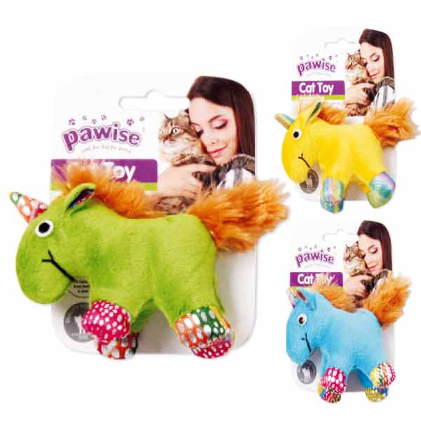 [679-28293] Pawise Meow Meow Life-Unicorn Kumaş Kedi Oyuncağı