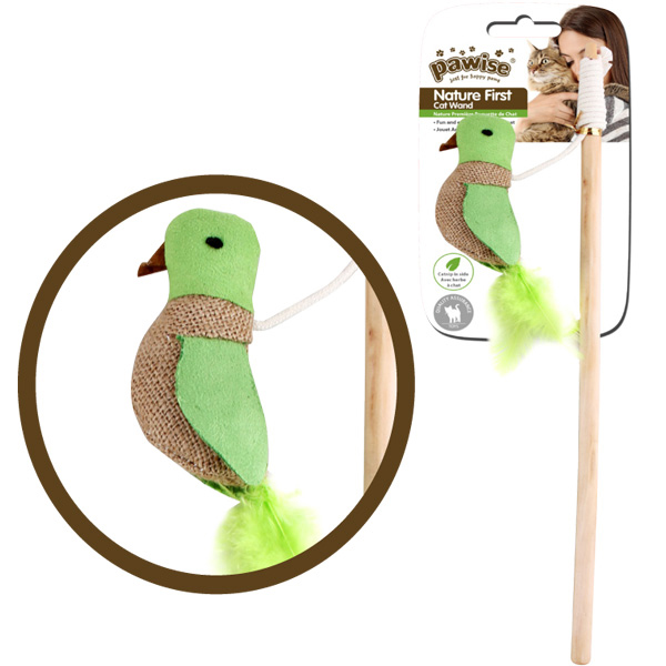 [679-28247] Pawise Nature First Oltası Kuş Kedi Oyuncağı Kahverengi/Yeşil