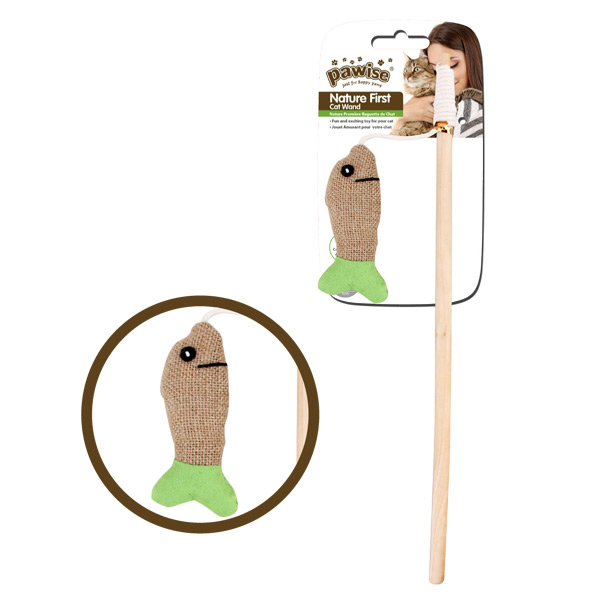 [679-28248] Pawise Naturel Balık Oltalı Kedi Oyuncağı Renkli