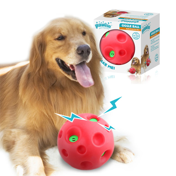 [679-14588] Pawise Shake Me Giggle Ball Sesli Top Köpek Oyuncağı Kırmızı