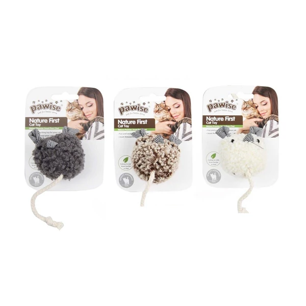 [679-28256] Pawise Simple Cat Peluş Sesli Fare Kedi Oyuncağı