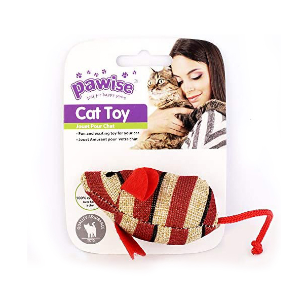 [679-28332] Pawise Striped Cat Toy Fare Kedi Oyuncağı Renkli