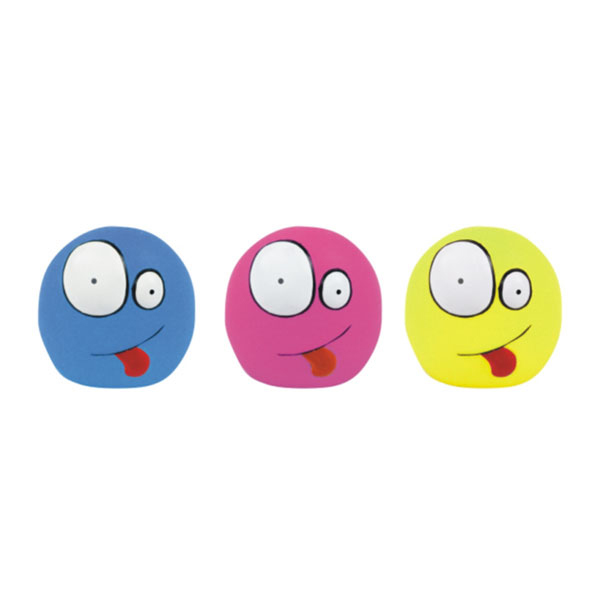 [679-14166] Pawise Vinyl Funny Face Köpek Oyuncağı Renkli