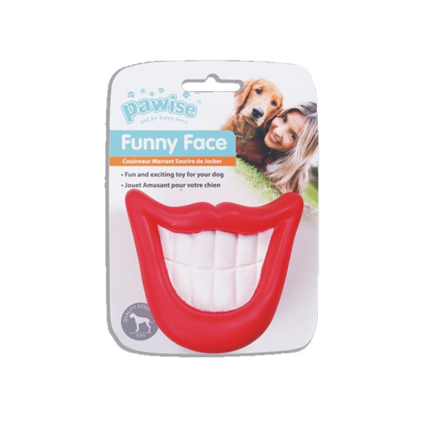 [679-14113] Pawise Vinyl Toy Big Tooth Köpek Oyuncağı Beyaz/Kırmızı