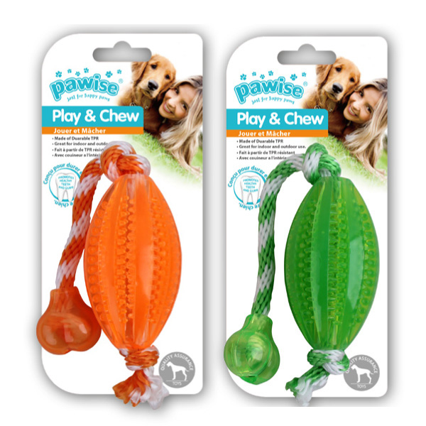 [679-14560] Pawise İpli Rugby Topu Köpek Kemirme Oyuncağı 40 Cm
